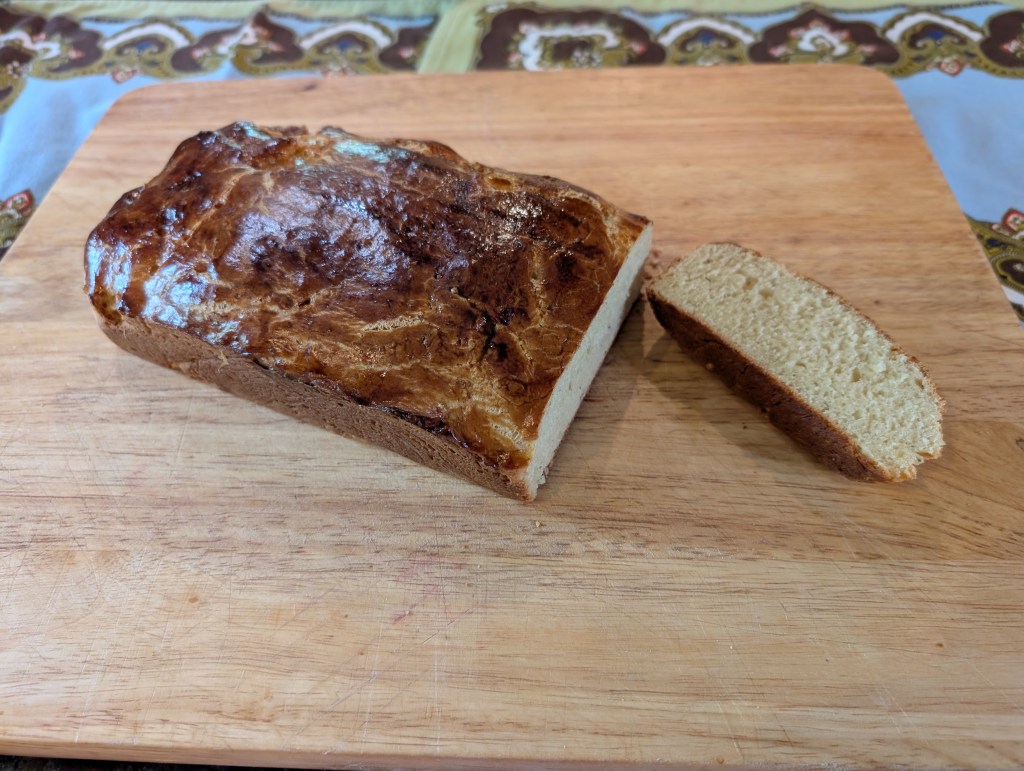 dilly bread with an egg glaze