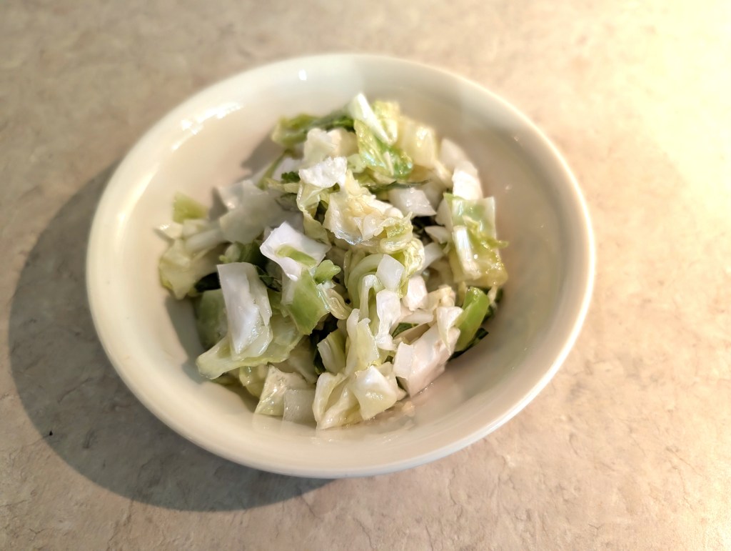 cole slaw in a small bowl