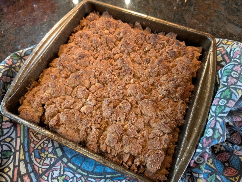 apple crisp fresh from the oven!