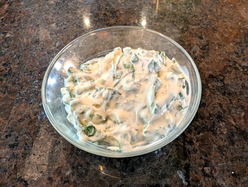 parsley mayonnaise in a small bowl