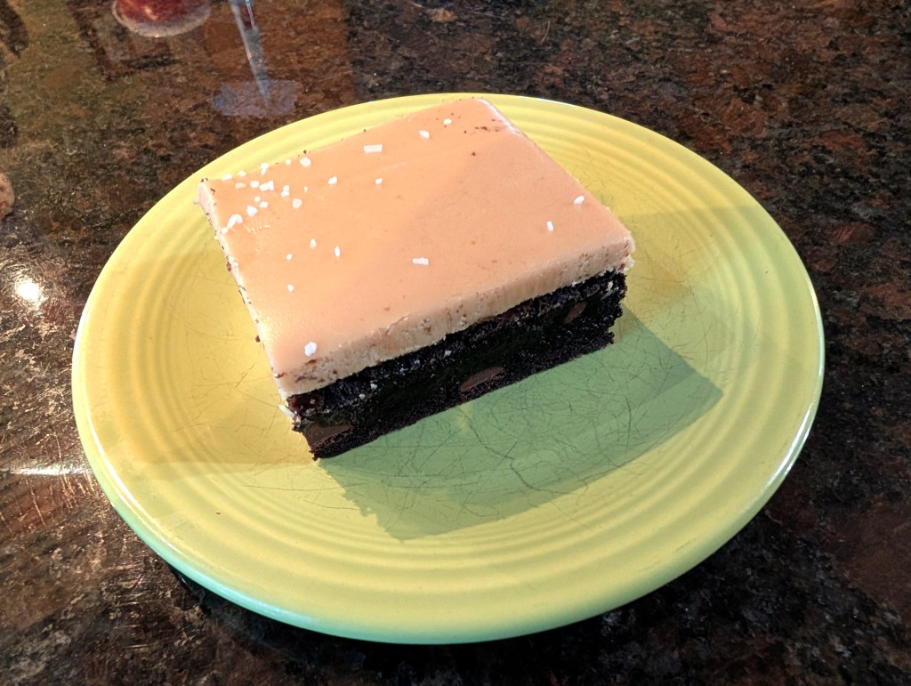 brownie square on a small plate